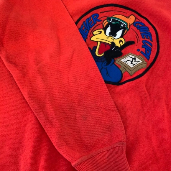 Vintage Jc de Contellojoc Daffy Duck Looney Tunes Sweater Red Size 46 - Picture 3 of 15